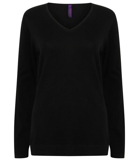 Women&#39;s 12 gauge v-neck jumper