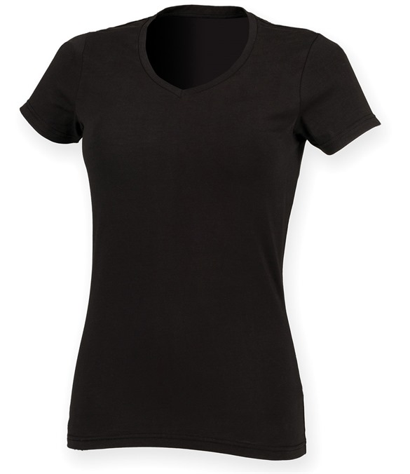 Feel good women&#39;s stretch v-neck t-shirt