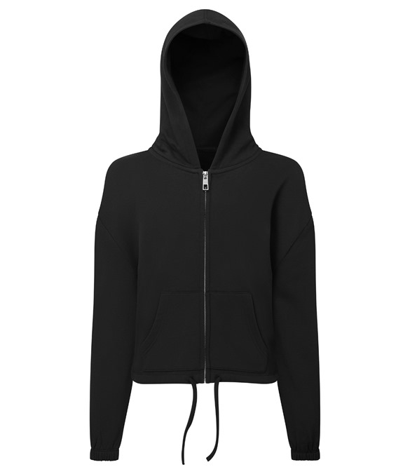 Kids TriDri? recycled cropped oversize full-zip hoodie