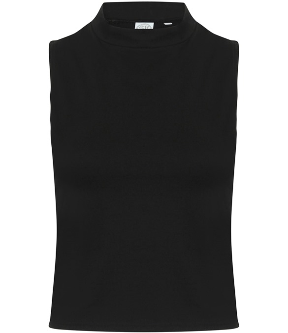 Women&#39;s high neck crop vest