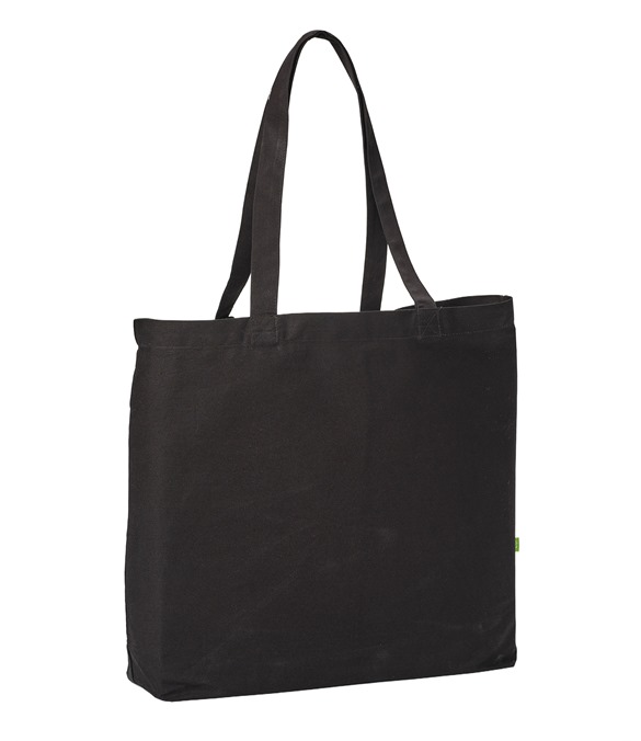 Organic canvas ?flat base? landscape shopper