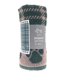 Jumbo terry jacquard dog towel