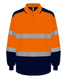 Hi-vis two-tone long sleeve polo (HVJ330)