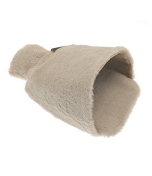 Luxury foot hot water bottle and cover in plush faux fur