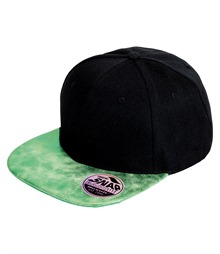 Bronx glitter flat peak snapback cap
