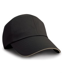 Herringbone cap with sandwich peak