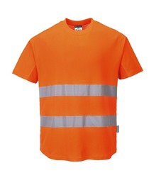 Hi-Vis Cotton Comfort Mesh Insert T-Shirt S/S