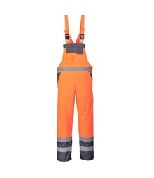 Hi-Vis Breathable Contrast Rain Bib and Brace