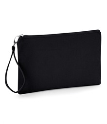 Canvas wristlet pouch